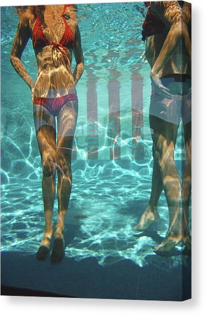 Pool At Las Brisas Canvas Art Print by Slim Aarons