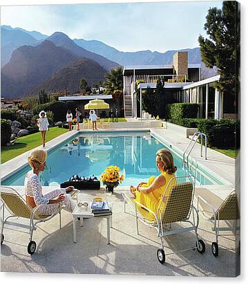Poolside Glamour Canvas Print