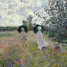 Promenade near Argenteuil by Claude Monet