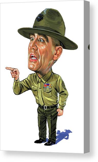 R. Lee Ermey as Gunnery Sergeant Hartman Canvas Art Print by Art