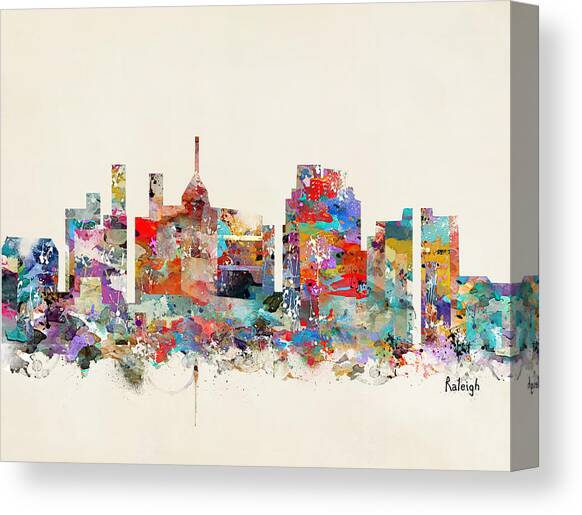 Raleigh North Carolina Canvas Art Print by Bri Buckley