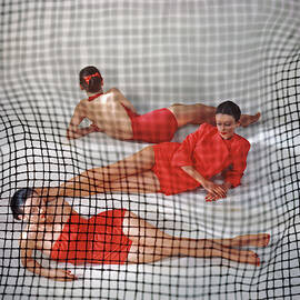 Red Swimming Attire, Vogue by Erwin Blumenfeld