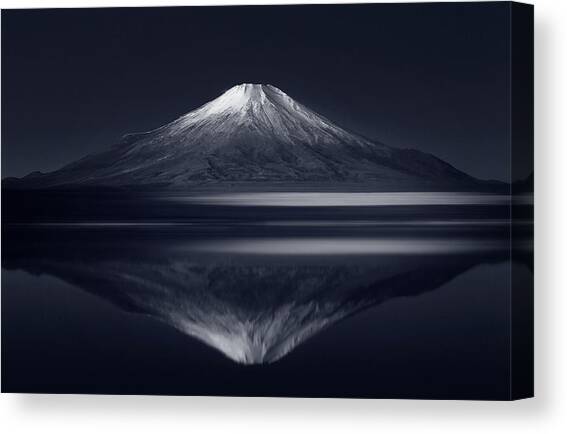Reflection Mt. Fuji Canvas Art Print by Takashi Suzuki
