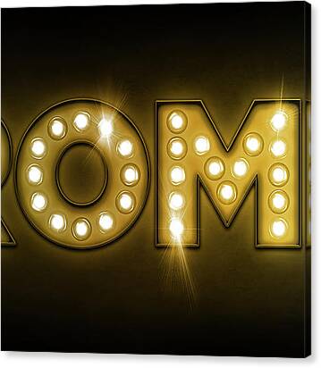 Rome In Lights Canvas Print
