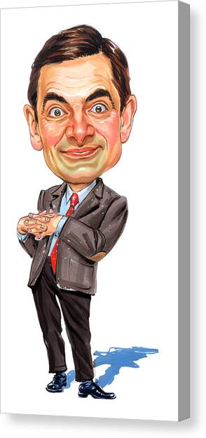Rowan Atkinson as Mr. Bean Canvas Art Print by Art
