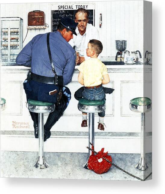 Runaway Canvas Art Print by Norman Rockwell