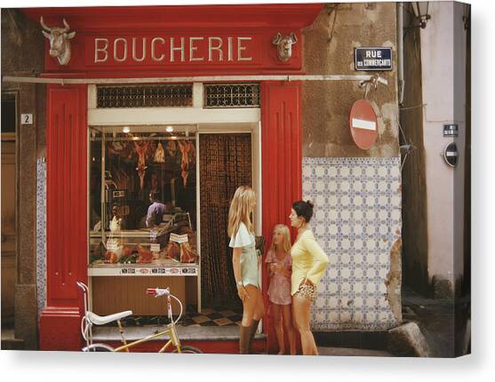 Saint-tropez Boucherie Canvas Art Print by Slim Aarons