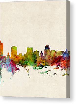 Salt Lake City Skyline Canvas Prints for Sale