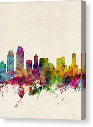 San Diego Skyline Canvas Prints for Sale