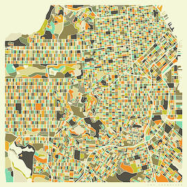 SAN FRANCISCO MAP 1 by Jazzberry Blue