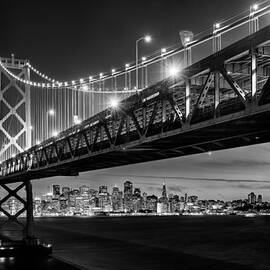 San Francisco - Under the Bay Bridge - Black and White by Alexis Birkill