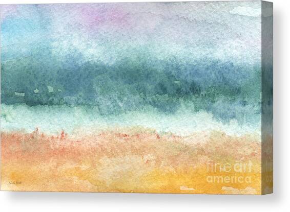 Sand and Sea Canvas Art Print by Linda Woods