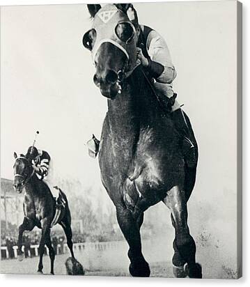 Seabiscuit Horse Racing #3 Canvas Print