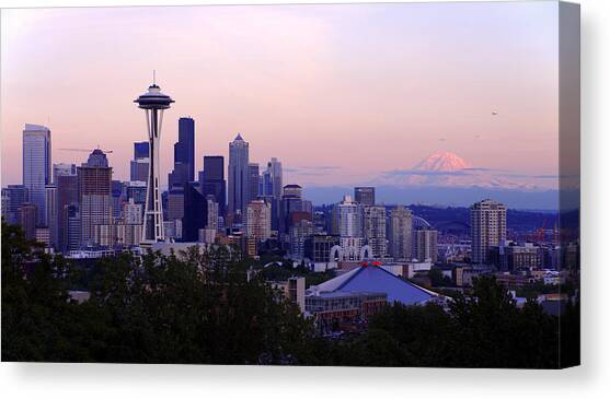 Seattle Dawning Canvas Art Print by Chad Dutson