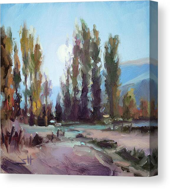 September Moon Canvas Art Print by Steve Henderson