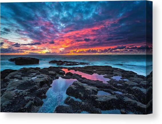 Serene Sunset Canvas Art Print by Robert Bynum
