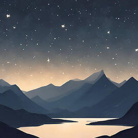 Simple Starry Night by Jeff Creation