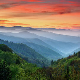 Smoky Mountains Sunrise - Great Smoky Mountains National Park by Dave Allen