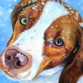 Snow Baby - Brittany Spaniel by Lyn Cook