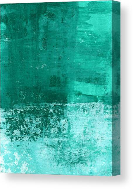 Soothing Sea - Abstract painting Canvas Art Print by Linda Woods