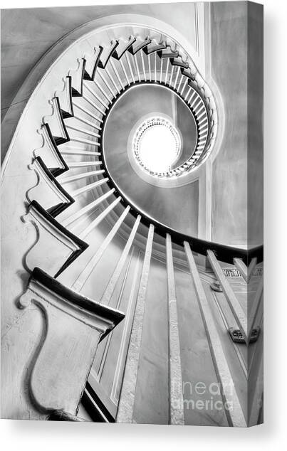 Spiral Staircase Lowndes Grove  Canvas Art Print by Dustin K Ryan