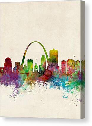 St. Louis Skyline Canvas Prints for Sale