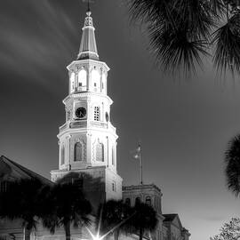 St Michaels Church Charleston SC Black and White  by Dustin K Ryan