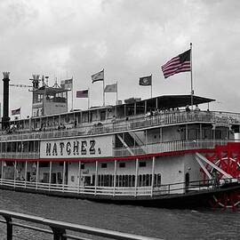 Steamboat Natchez Black and White by Melanie Snipes
