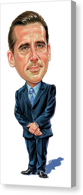 Steve Carrell as Michael Scott Canvas Art Print by Art