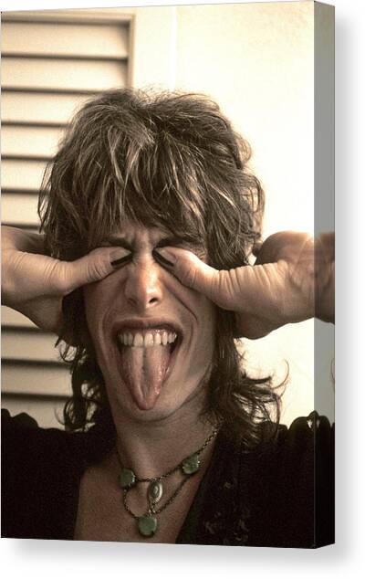 Steven Tyler Backstage Canvas Art Print by Richard Mccaffrey