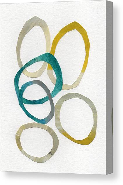 Sun and Sky- abstract art Canvas Art Print by Linda Woods