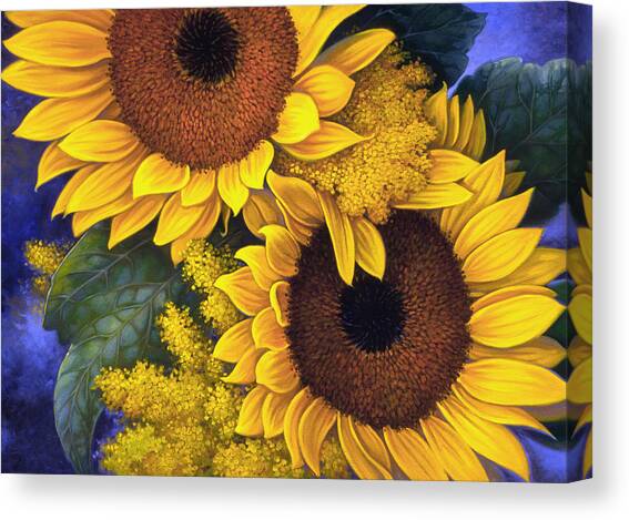 Sunflowers Canvas Art Print by Mia Tavonatti