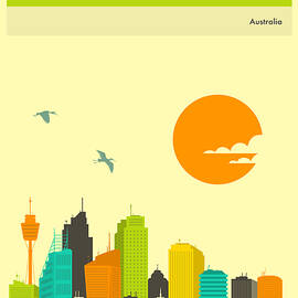 SYDNEY TRAVEL POSTER by Jazzberry Blue