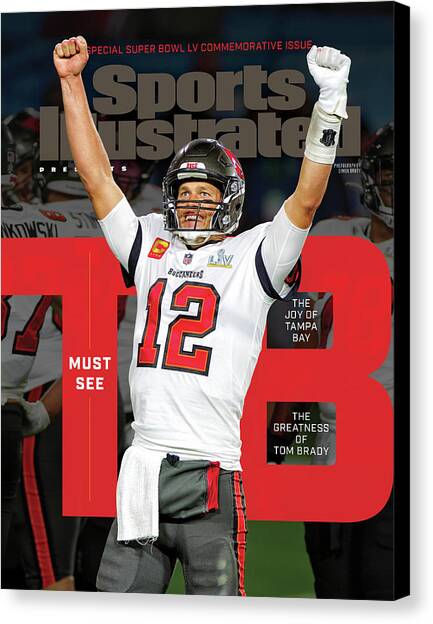 Tampa Bay Bucs Tom Brady Super Bowl LV Commemorative Issue Cover Canvas Art Print by Sports Illustrated
