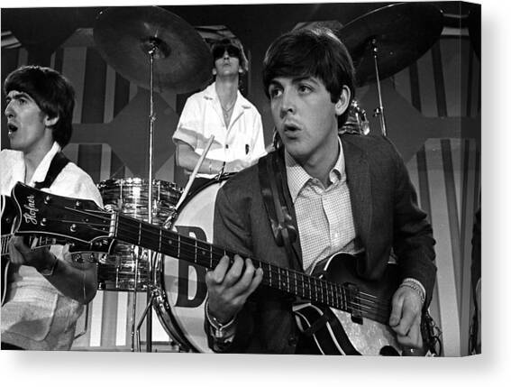 The Beatles 1964 Us Tour. Paul Canvas Art Print by Popperfoto
