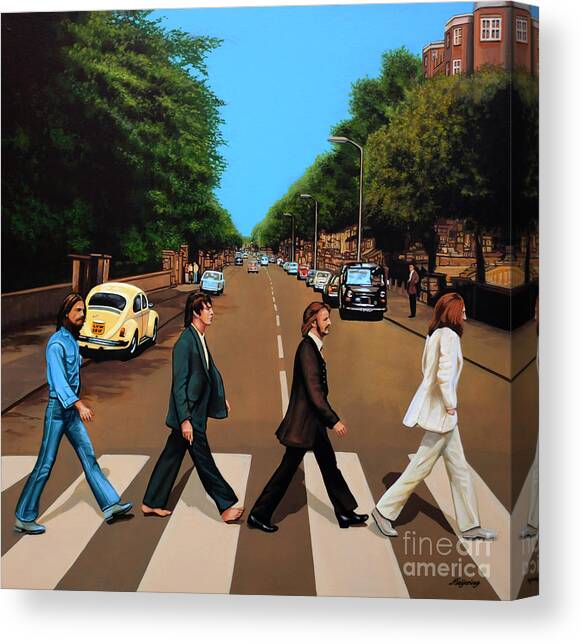 The Beatles Abbey Road Canvas Art Print by Paul Meijering
