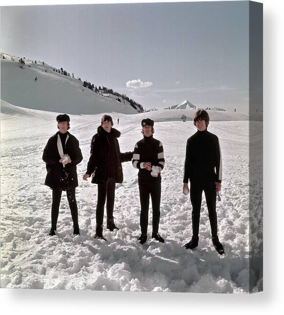 The Beatles In Austria Canvas Art Print by Michael Ochs Archives