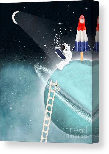 The Book Of Stars Canvas Art Print by Bri Buckley