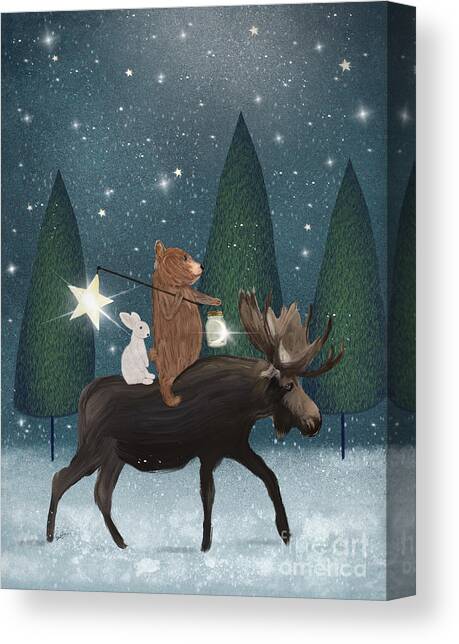 The Elder Moose Canvas Art Print by Bri Buckley