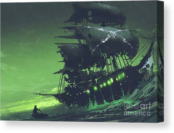 The Flying Dutchman Canvas Art Print by Tithi Luadthong