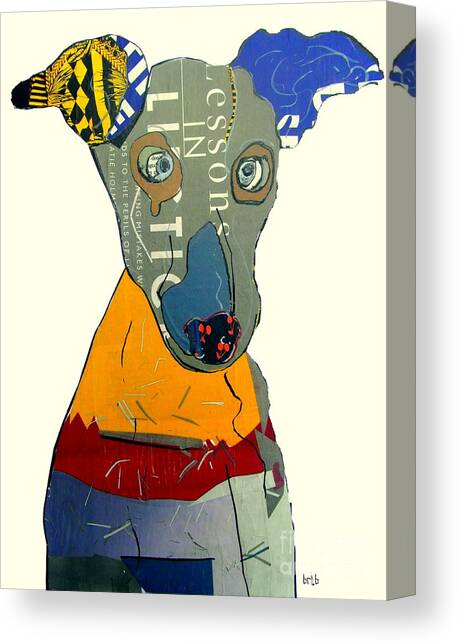 The Greyhound Dog Canvas Art Print by Bri Buckley
