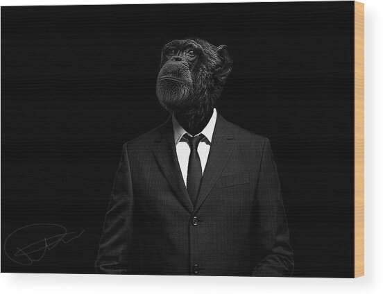 The Interview Wood Print