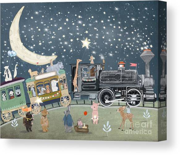 The Magical Star Train Canvas Art Print by Bri Buckley