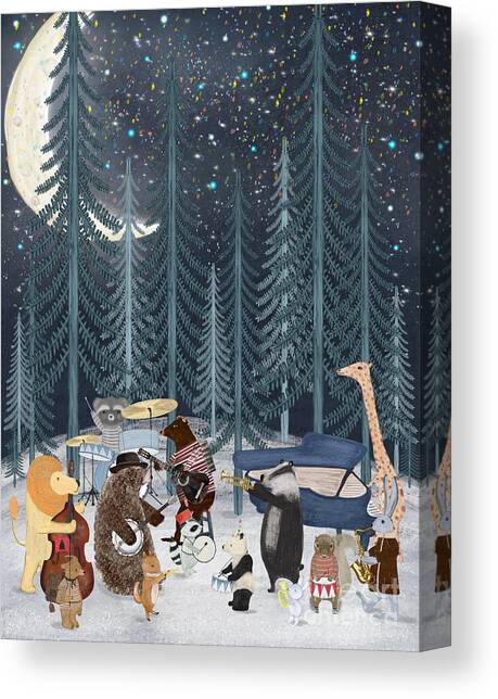 The Moon Band Canvas Art Print by Bri Buckley