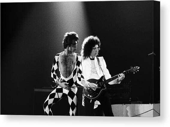 The Rock Group Queen In Concert Canvas Art Print by George Rose