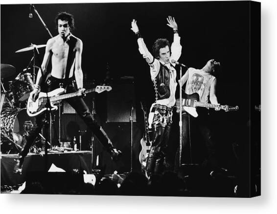 The Sex Pistols In Concert At The Canvas Art Print by George Rose