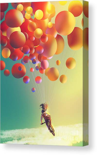 The Sky Traveller Canvas Art Print by Tithi Luadthong