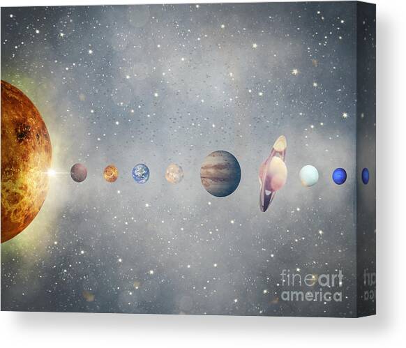The Solar System Canvas Art Print by Bri Buckley