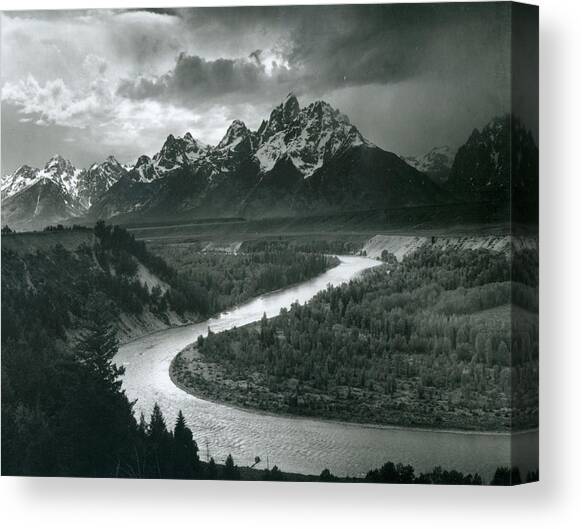 The Tetons - Snake River Canvas Art Print by Archive Photos