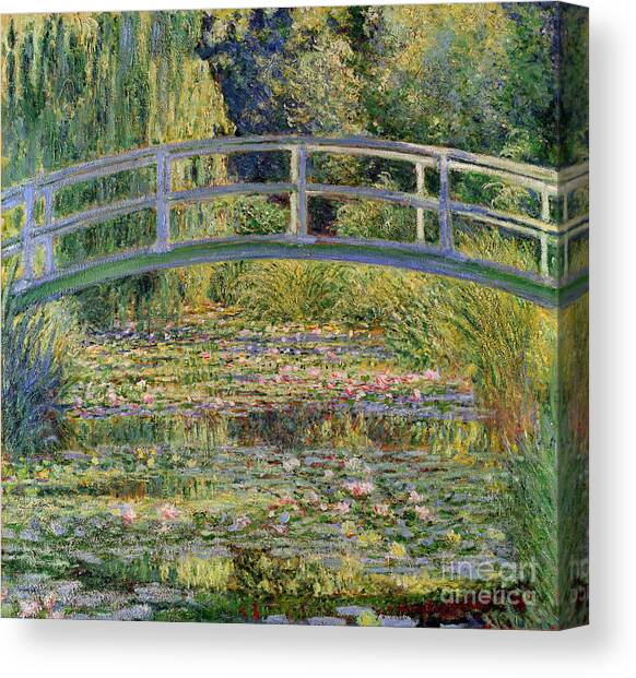 The Waterlily Pond with the Japanese Bridge Canvas Art Print by Claude Monet